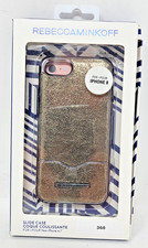Rebecca MINKOFF Slide Case For iPhone 8 and 7 Cracked Leather Anthracite B4 360