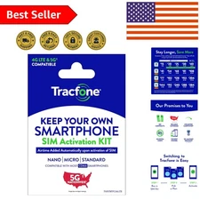 Universal Tracfone Prepaid SIM Card Kit - 5G & International Coverage Included
