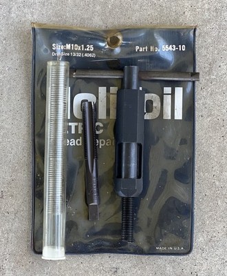 Heli-Coil 5543-10 M10 x 1.25 Metric Fine Thread Repair Kit T-handle Installer