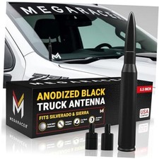 Anodized 50 Cal Bullet Antenna for Chevy Silverado  GMC Sierra 1500 2500 Black