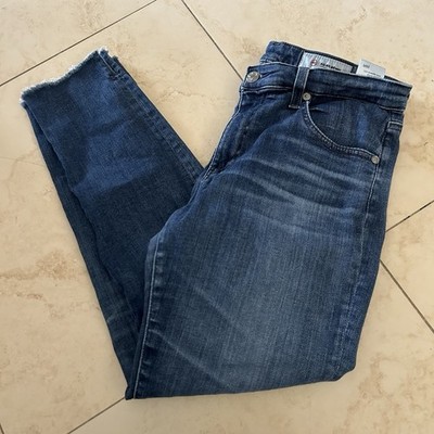 Adriano Goldschmied The Prima Crop Jeans Womens 29 R Blue Denim