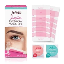 Nad's Eyebrow Wax Strips - Facial Hair Removal for Women - Eyebrow Wax Kit with 