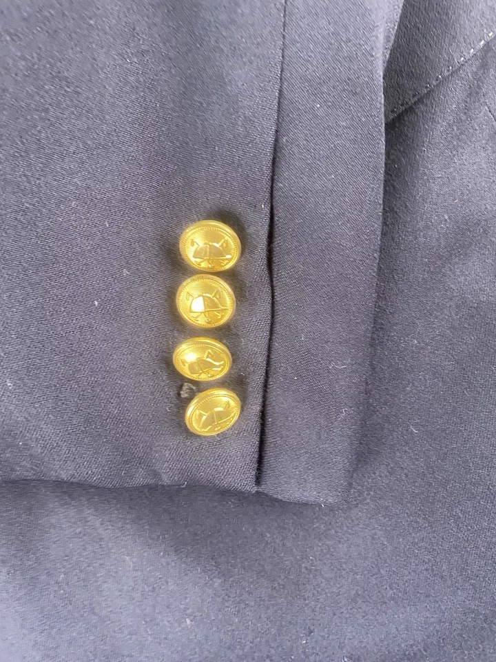 Polo Ralph Lauren Blazer 44 S темно-синий шерсти золотой кнопка логотип университета Premium - Изображение 2 из 4