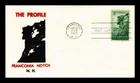 US COVER OLD MAN OF THE MOUNTAINS NEW HAMPSHIRE FDC VELVATONE FLOK CACHET