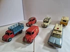6 Vintage Dinky Toys Lot - Superior Ambulance, Esso Van, Fire Engine + More