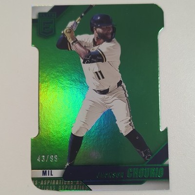 Panini 2026 Donruss Elite Jackson Chourio Aspirations Green 43/99 #57 Brewers