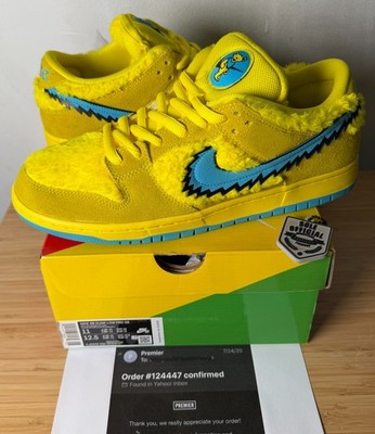 Nike Dunk Low Pro SB QS ''Grateful Dead Bears'' Opti Yellow CJ5378-700 DS sz 11