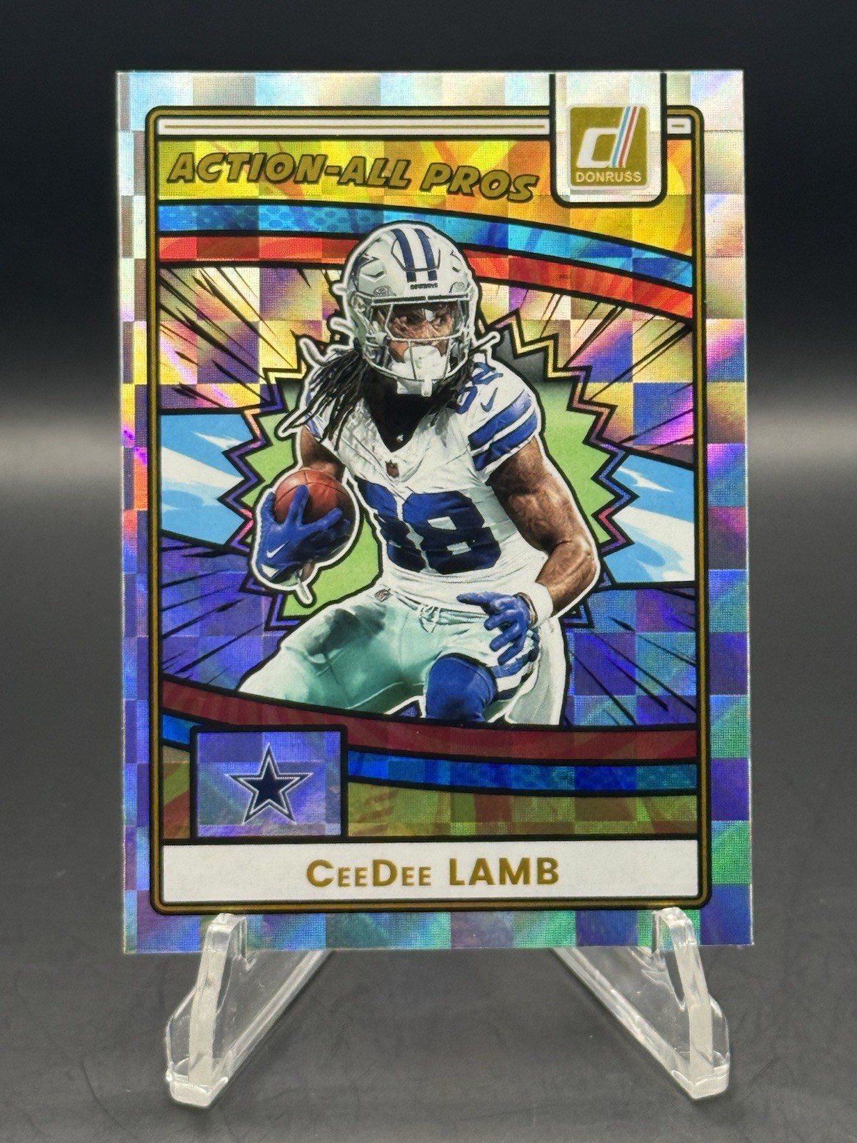 2025 Donruss CEEDEE LAMB Action All Pros Checkerboard Foil #AAP-CLA Cowboys