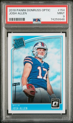 Josh Allen 2018 Panini Donruss Optic #154 PSA 9 ROOKIE RC BILLS