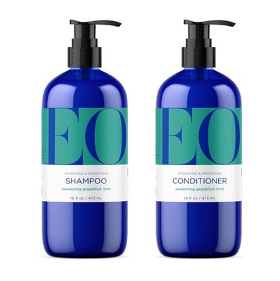 EO Shampoo & Conditioner 16 Ounce Bottles (1 of Each) Grapefruit & Mint for Hair
