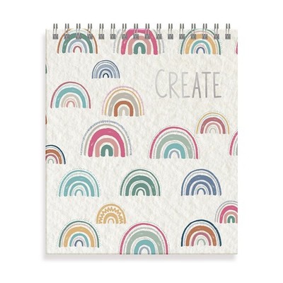 8x10 Rainbow Design Spiral Sketchbook -   - Designer Greetings