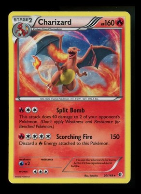 Charizard 20/149 Boundaries Crossed 2012 Cosmos Holo Rare Pokémon Card TCG