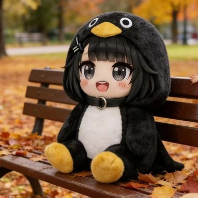 New Gugu-Gaga Plush Doll 25cm Penguin Gugugaga Plush Hot Meme Peripheral DE