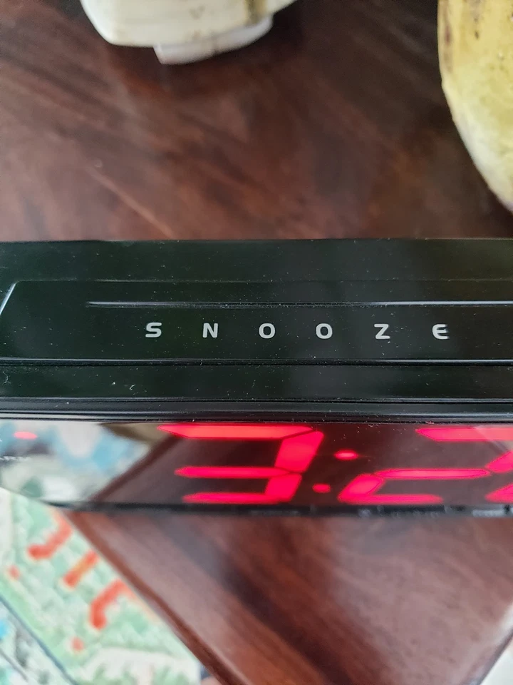 Equity Large# Digital Alarm Clock Red LED  Black Electric Snooze Tested Works!⏰  - Image 3 of 4
