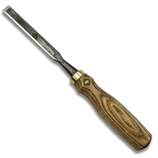 Wood Carving Chisel – Hand-Forged Carbon Steel Blade, Ash Handle, Custom Size.