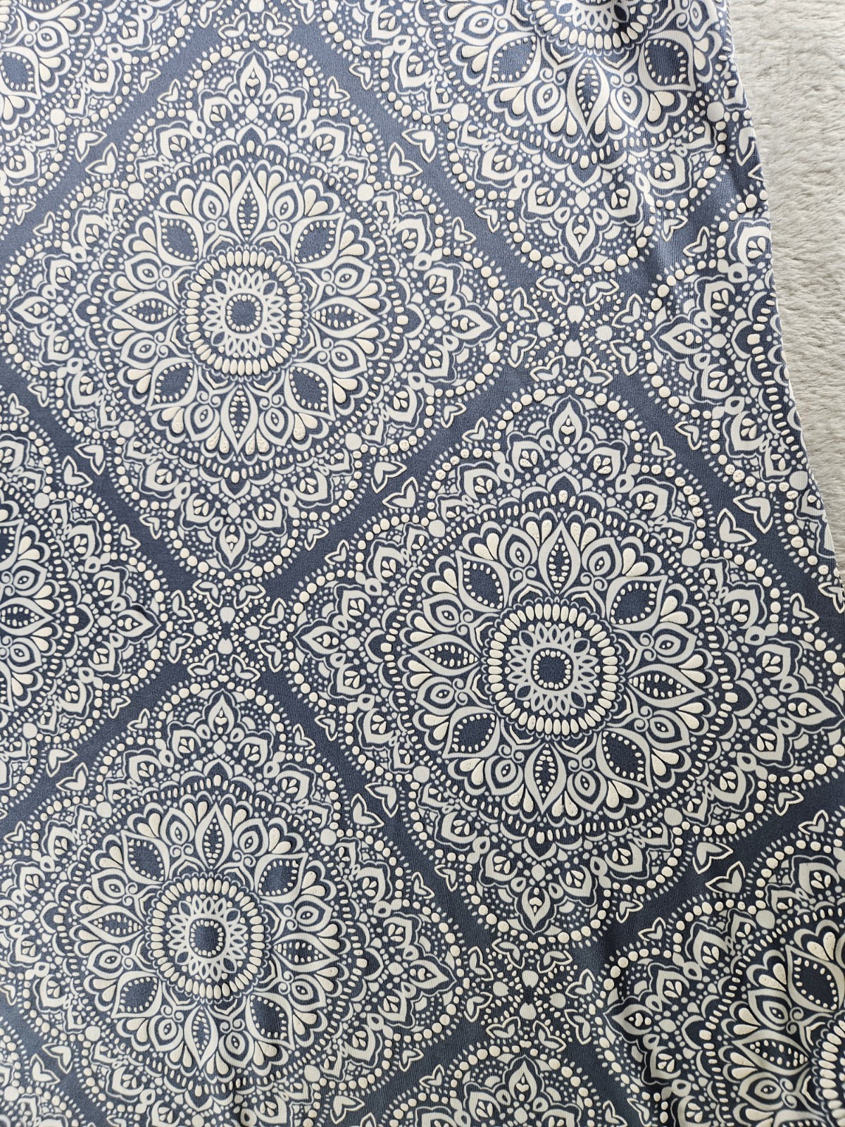 Ruby Rd. Mini Shift Dress Blue Textured Medallion… - image 5