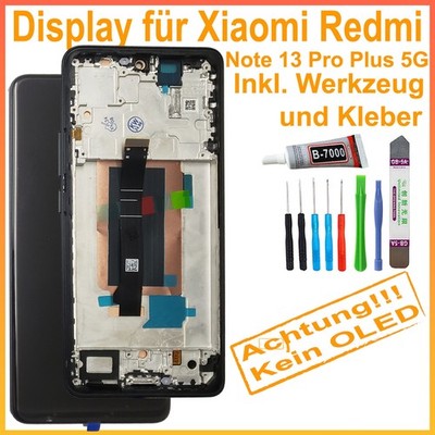 Display für Xiaomi Redmi Note 13 Pro Plus 5G MZB0FFZEU LCD Bildschirm 