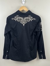 Panhandle Slim Western Cowboy Pearl Snap Embroidered Rodeo Shirt S