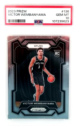 PSA 10 2023-24 Panini Prizm Victor Wembanyama #136 RC PSA 10 2023 Gem Mt Rookie