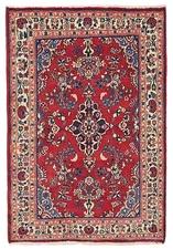 Traditional Vintage Hand-Knotted Area Rug 3'5" x 5'1" Oriental Wool Carpet