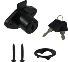 Cabinet Lock with Key Antique Black Tool Box Desk Drawer Locks Replacement for F