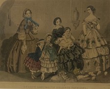 Godey's Unrivaled Colored Fashion Rare Original Victorian 1865 Hand Colored #4