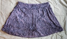 New Adidas Women's Large L Ultimate365 Printed 16'' Golf Skort HG6837 Purple