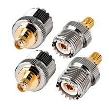 4x SO239 PL259 UHF Female to SMA Female Jack RF Coaxial Coax Adapter For Antenna