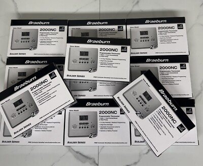 1 Braeburn 2000NC Programmable Thermostat Single Stage Heat/Cool or Heat Pump