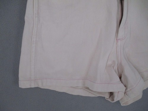 Wrangler Shorts Womens Small Pink Hi Bells Denim Button Pockets Zip Logo Summer - Picture 3 of 18