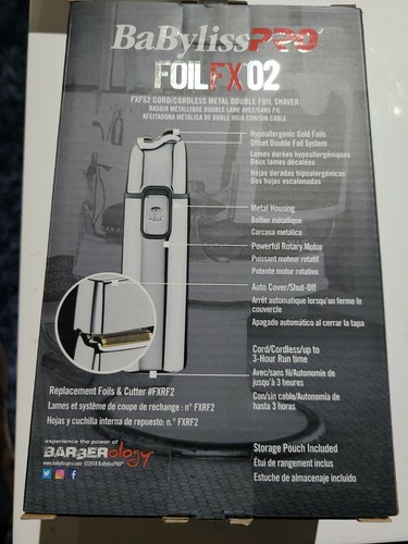 BaBylissPRO FoilFX02 kabelloser Metall-Doppelfolienrasierer - Bild 2 von 3