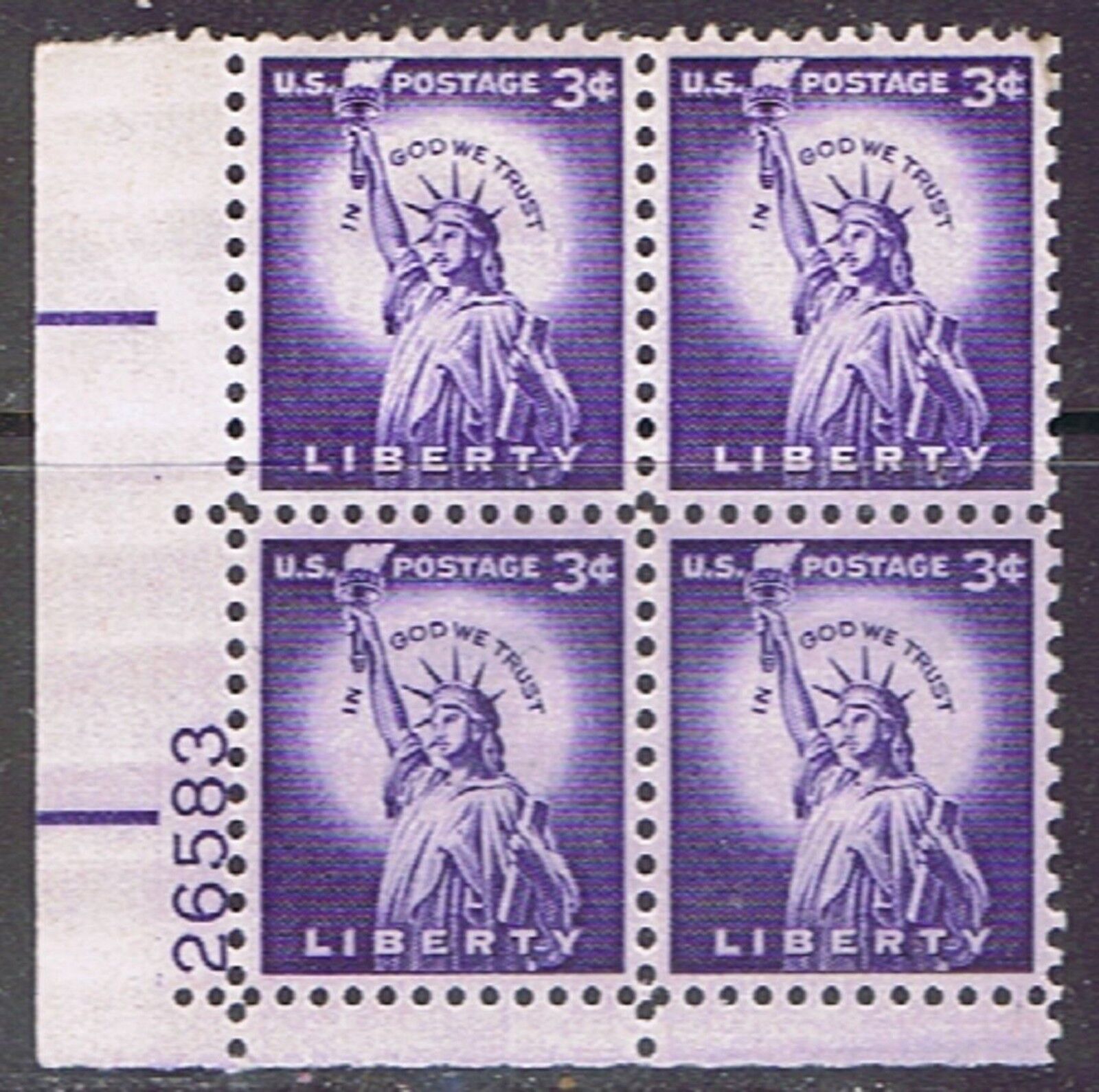 depot ALLYS STAMPS US Plate Block Scott of #1035 4 3c Liberty Statue NEW before selling