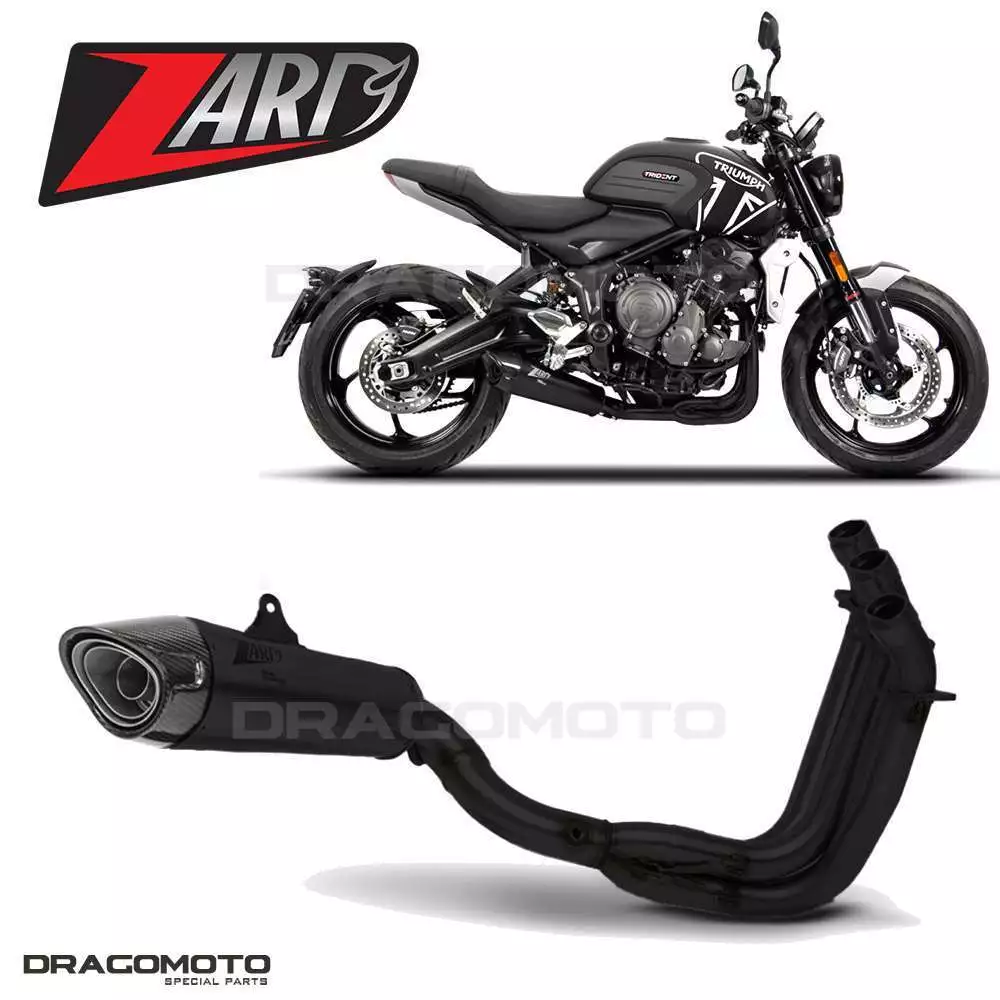 TRIUMPH TRIDENT 660 2023 ZARD Full exhaust Titanium Black ZTP096S00TSO B