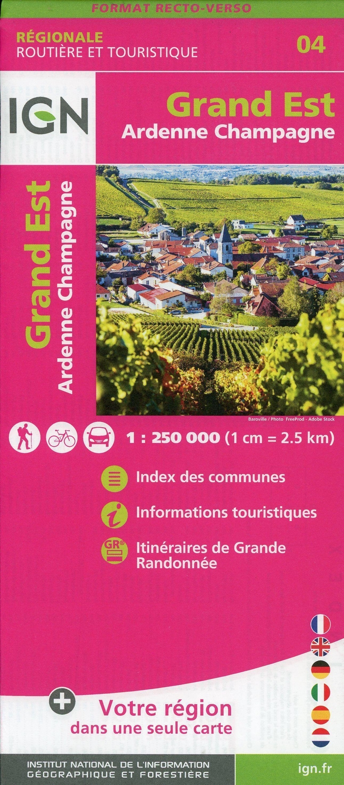 Thumbnail - Grand Est (ardennes-champagne) Recto/verso 1:25 000 (land-)karte
