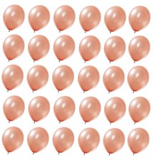 12" Shinny Metallic Latex Helium Balloons Rose Gold  30 Pack  30 Gold FREE