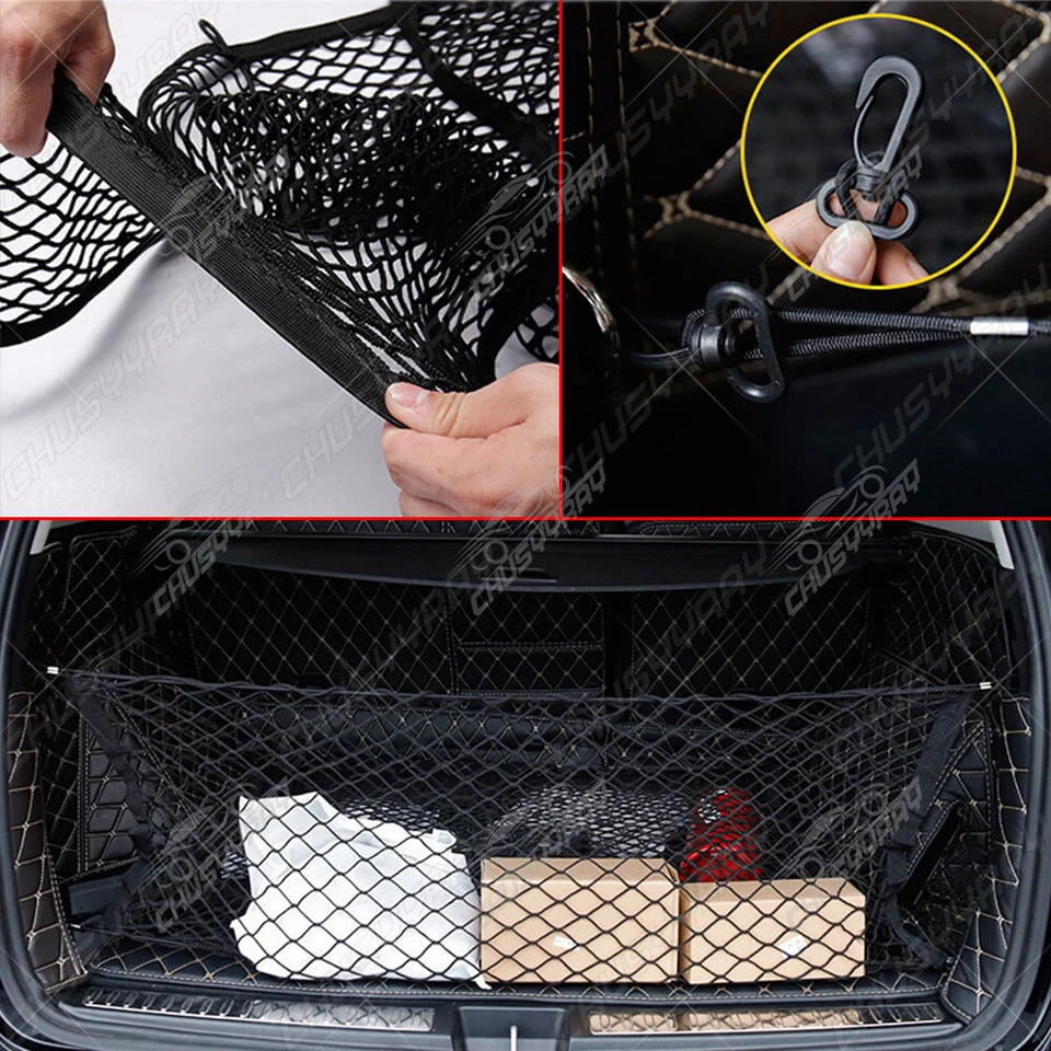 Organizador de almacenamiento de red de carga estilo sobre bolsa universal gancho para parte trasera de coche Foto 2 de 4