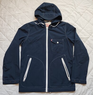 Levi's Jacke Herren Windbreaker Gr.S (M) Blau Training Regenjacke Sport  