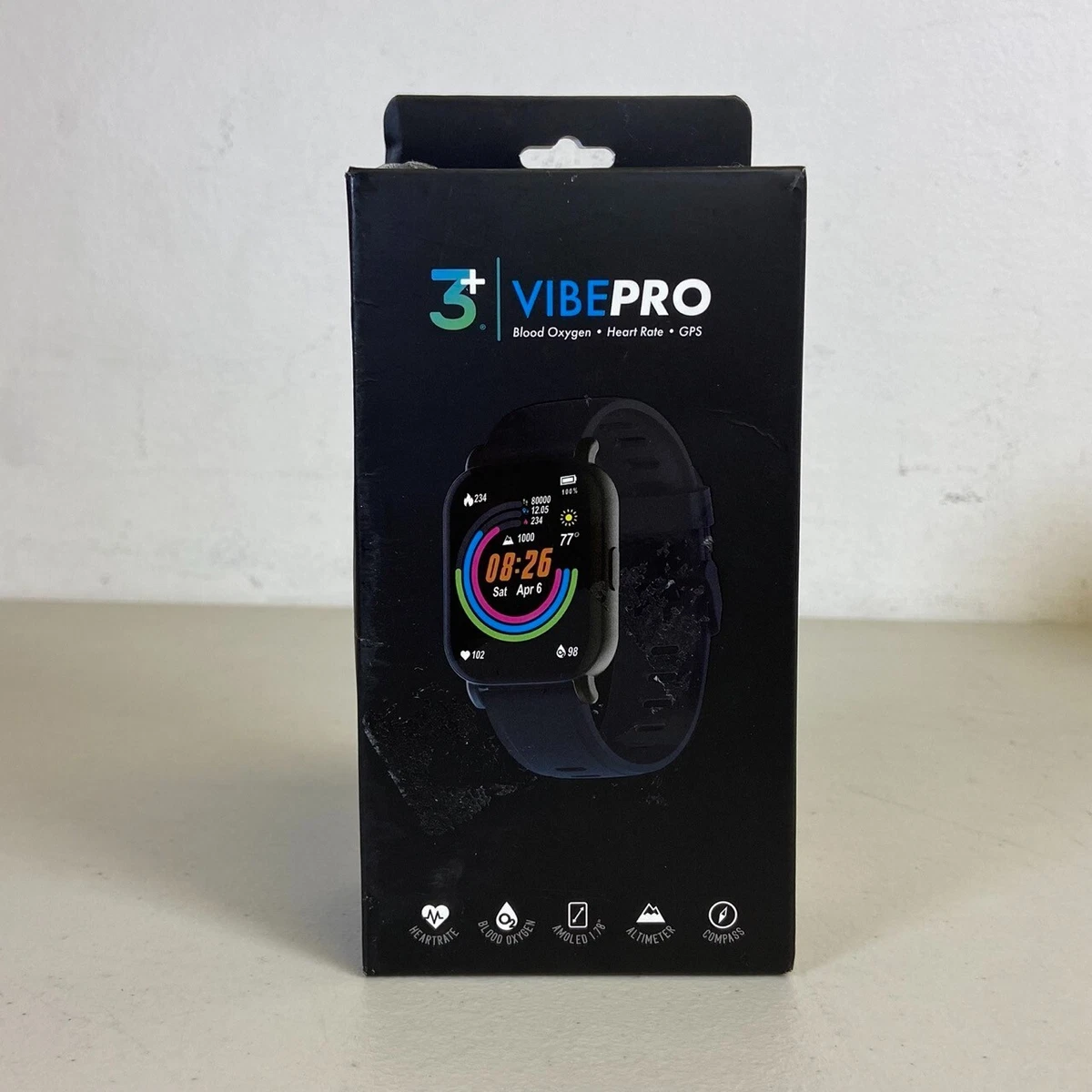 3Plus Vibe Pro Watch Series Large AMOLED Touch Screen Display w GPS