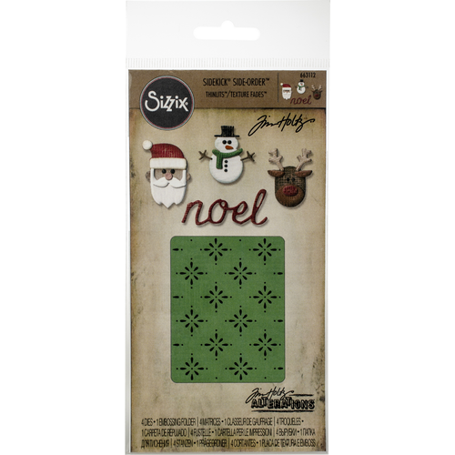 Tim Holtz Christmas Dies, Santa, Snowman, Reindeer, Noel Embossing Folder 663112 - Picture 9 of 9