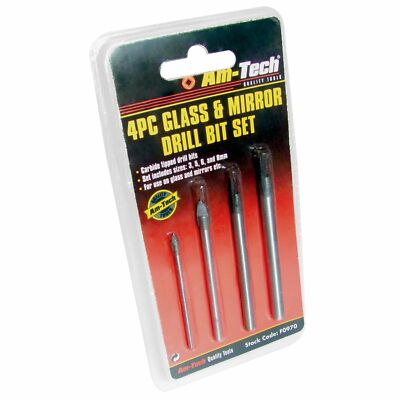 4 Stück Werkzeuge Keramik Fliesen Glas & Spiegel Bohrer Set 4 mm 6 mm 8 mm 10 mm Bits