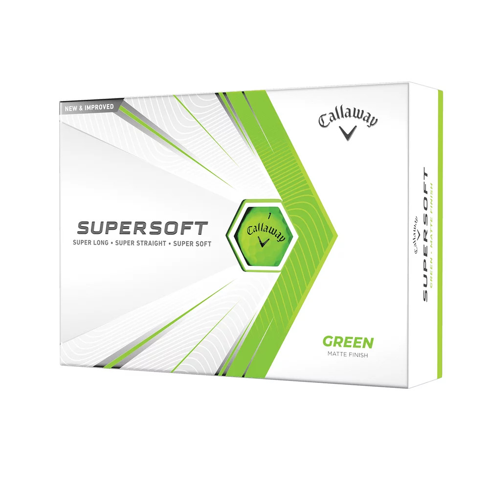 Callaway Supersoft 2021 Golf Balls, Matte Green, 12 Pack Free Delivery