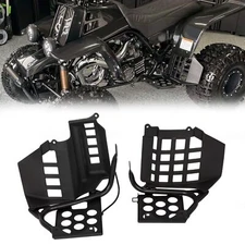 Black Heel Guards Footrest Fit Yamaha 87-06 Banshee 350 Left + Right Nerf Bars