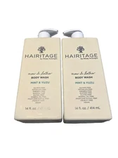 HAIRITAGE  By Mindy McKnight Now & Lather Body Wash Mint & Yuzu 14oz 2pk