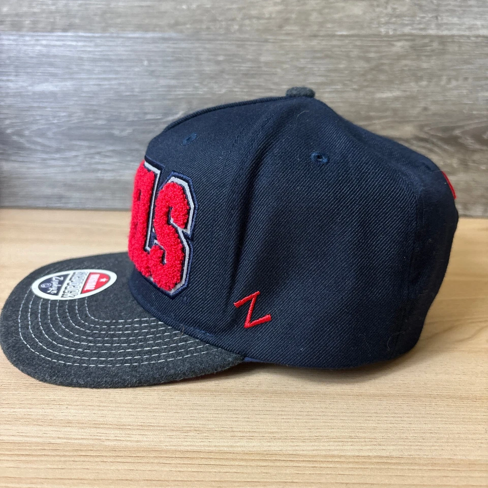 Ole Miss Rebels Hat Cap Snap Back Blue Gray NCAA Zephyr Adjustable - Image 4 of 4