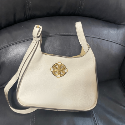 Tory Burch Miller Small Pebbled Leather Hobo Shoulder Bag | eBay