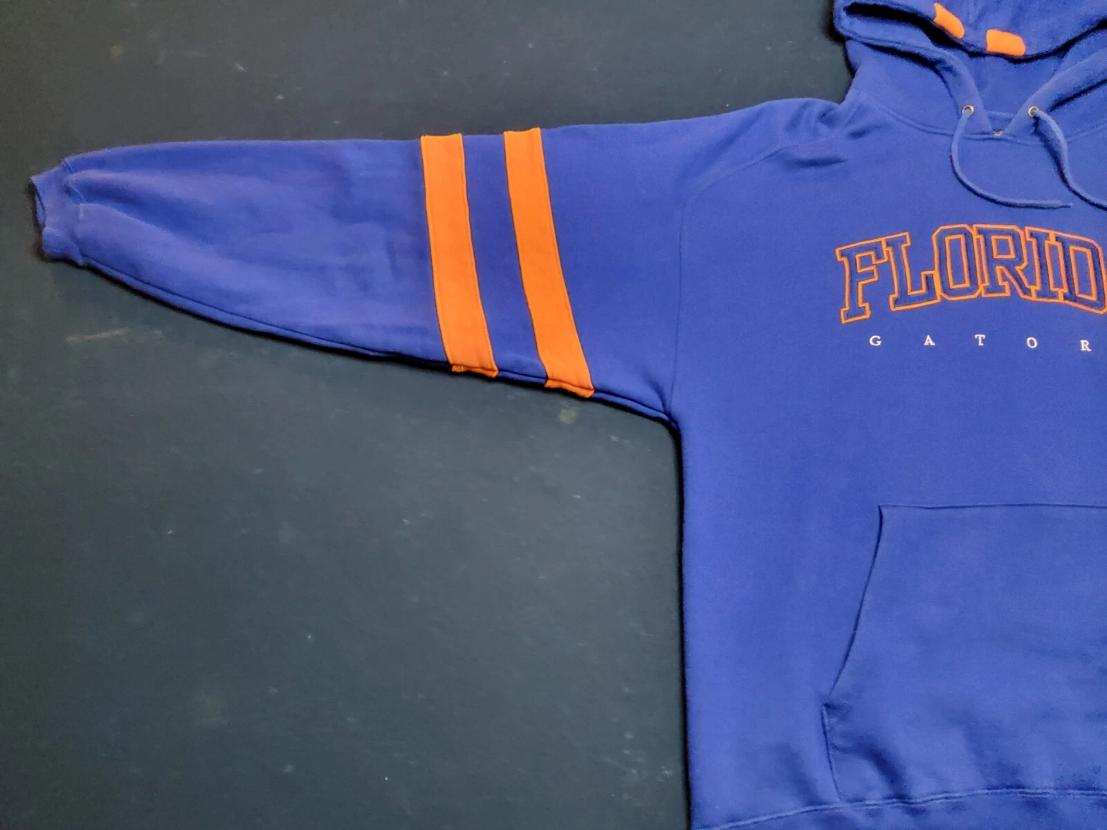 VETEMENTS FLORIDA GATORS FELPA CON CAPPUCCIO NCC ORO ABBIGLIAMENTO TAGLIA LARGE BLU 80% COTONE 20% POLIESTERE