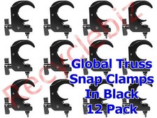 Global Truss Snap Clamp BLACK NEW 12 Pack Use with 2" OD Pipe Quick and Easy