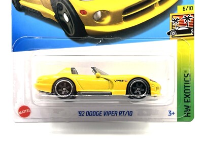 2024 Hot Wheels  92 Dodge Viper RT/10 yellow #218 SUPER CUSTOM WHEEL SWAP by AEB