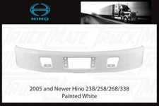 Hino 268 / 268A Bumper - 14" Tall, White Painted Finish - Perfect Fit Guarantee!