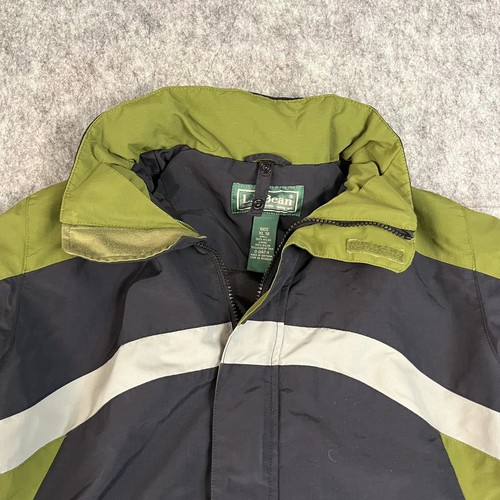 LL BEAN Boys Youth XL 18 Nylon Jacket Hooded Coat Kid’s Lightweight Green Spring - Picture 15 of 15